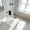 JINCROP 13.5Oz Glass Soap Dispenser, Clear Hand Soap Dispenser for