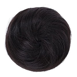 CAISHA 100% HUMAN HAIR Bun Updos Hair Piece Hepburn Scrunchie Dark Brown H311g
