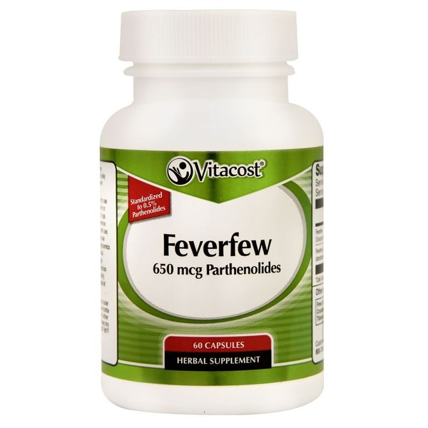 Vitacost Feverfew - Standardized -- 60 Capsules