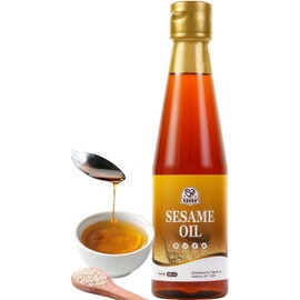 52USA Sesame Oil, Toasted Sesame Oil, Sesame Oil Cooking, 8.45 Fl Oz (250 ml)–Premium Cold Pressed Sesame Seed Oil, Aromatic & Nutty Flavor, 100% Pure Sesame Oil, Ideal for Asian Cooking, Baking, Soup