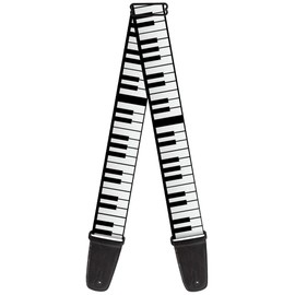 Buckle-Down Guitar Strap Piano Keys 2 Inches Wide