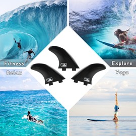 AQUBONA Surfboard Fins, Fiberglass Reinforced Polymer Surfboard Fins, Shortboard, Longboard, Stand Up Paddle Board