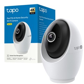 Tapo C260 4K 8MP WiFi Home Security Camera, 18x Digital Zoom, Face Recognition, Smart AI Detection, Indoor CCTV Camera, Night Vision, Wide Range Movement, Works with Alexa & Google & SmartThings