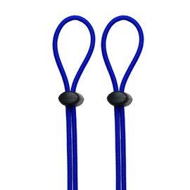 Leshang Swimming goggle bungee straps super stretchy and anti-detachment Reinforced safety cord buckle for a secure fit (Soli Blue 2Pack, 43 inch)