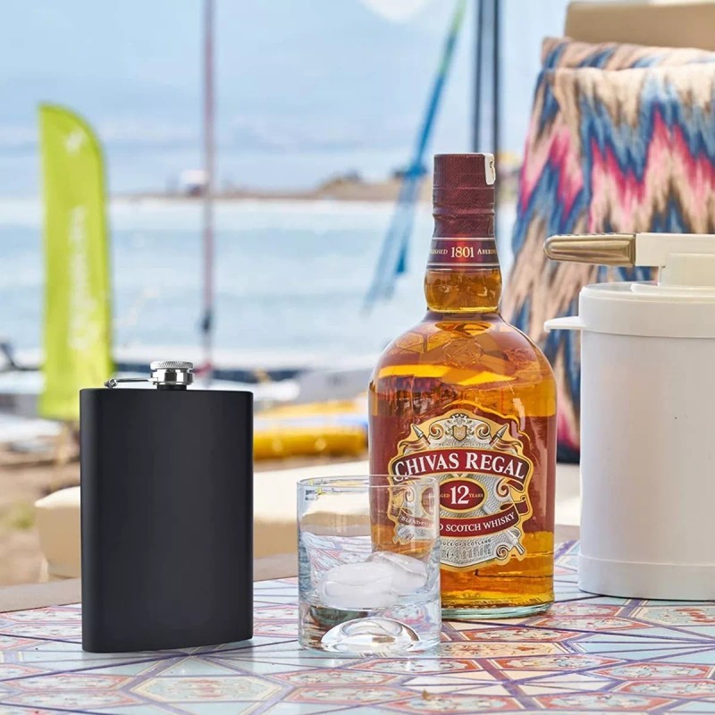 MARZSEFLO Set Licorera De 8 Oz,ánfora Rocker Acero Inoxidable