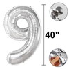 40 Inch Silver Number 9 Balloons Giant number balloons 19