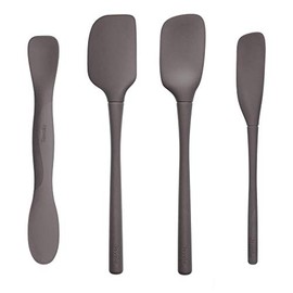 Tovolo Juego de herramientas completamente de silicona, Carbón - Juego de 4