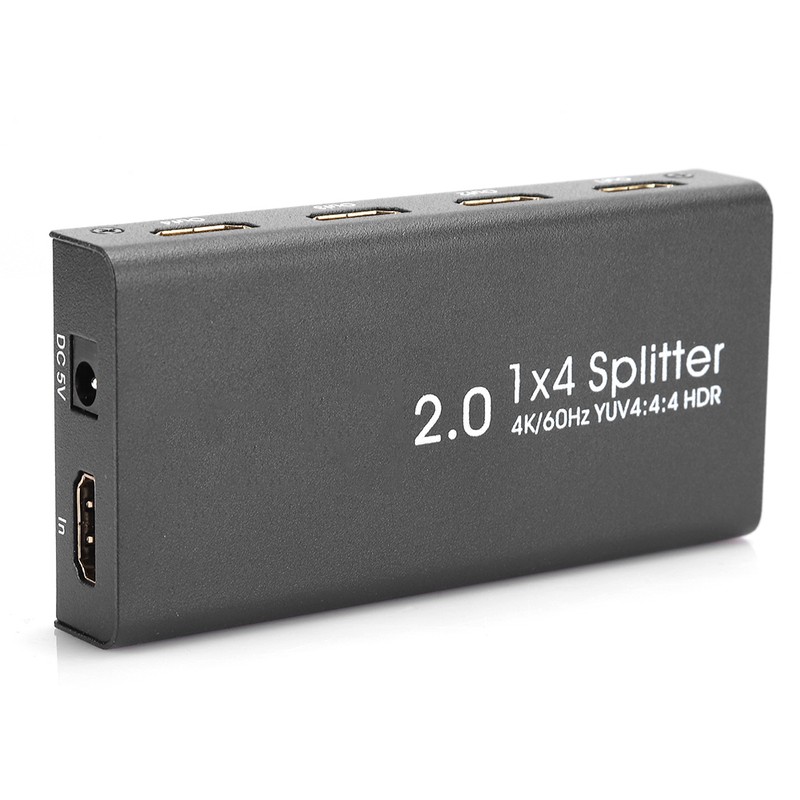 1x4 HDMI 2.0 Splitter 1 in 4 out Video Distributor