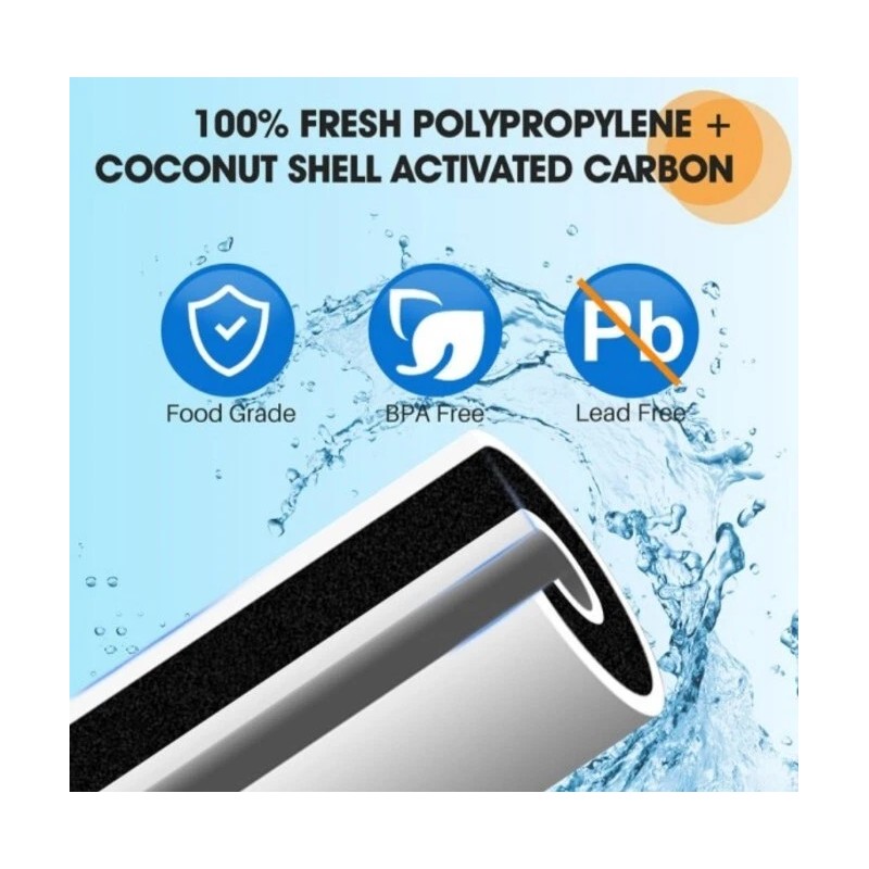 Pureplus Sediment & Activated Carbon Water Filter 4.5" x 10"