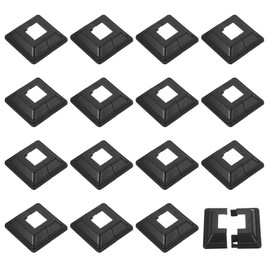 uxcell Post Skirt, 16pcs 25x25mm/1 x1 Plastic Split Style Post Base Cover Trim Skirt for Fence Stair Handrail Railing Porch, 72x72mm/2.8"x2.8"(Overall)