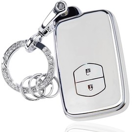 Toyota Dedicated Key Case Key Cover Prius 30 Series Prius α Aqua Vitz Corolla 86 Land Cruiser Prado Auris Exclusive Key Shell (Type A, Silver White Set), Type A, Silver White Set