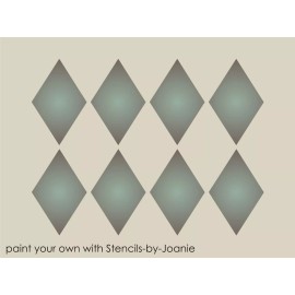 Stencils by Joanie Harlequin STENCIL Diamond 3.5" tall Wall Art Farmhouse Cottage Background Signs
