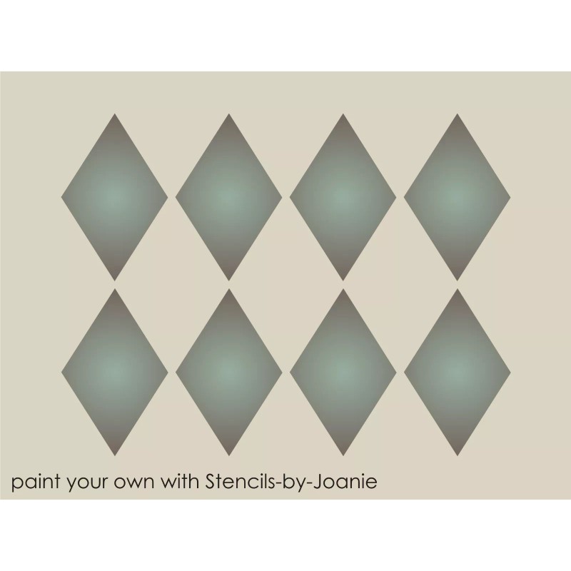 Stencils by Joanie Harlequin STENCIL Diamond 3.5" tall Wall Art