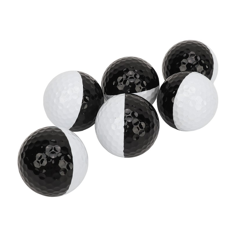 6PCS Golf Balls Synthetic Rubber Resin Putting Practice Ball for