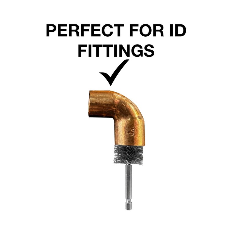 WICKED Professional ID Copper Tube Pipe Cleaner Replacement Brushes (3/4"