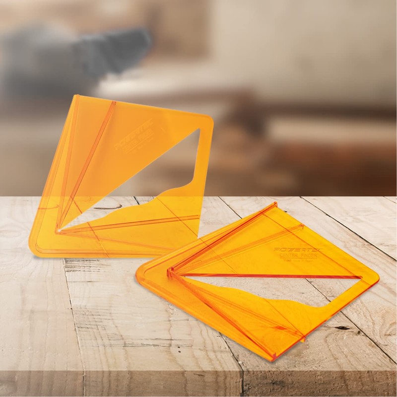 POWERTEC Plastic Center Finder Tool for 8 inch Square, Round,