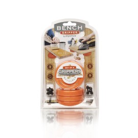 Slipstick CB700 Universal Bench Grippers with Non Slip Grip Surface for Woodworking, Painting, Leveling, Raising, and Supporting (Set of 8) 2-3/4” Round x ½” Tall-Orange, 8 Pack, 8 Count