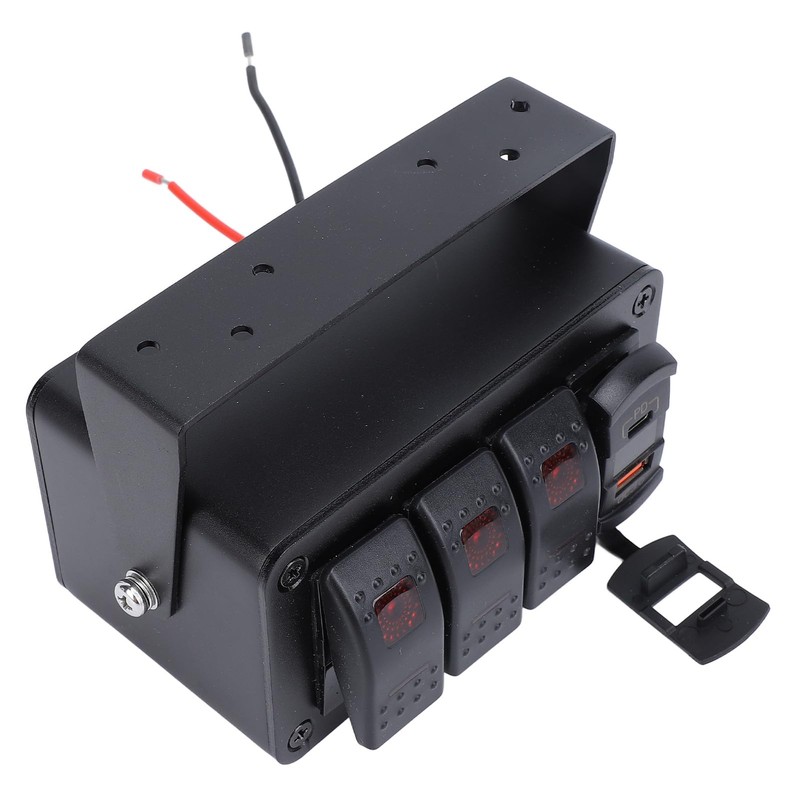 3 Gang Rocker Switch Panel, Waterproof Toggle Switch, Marine Boat