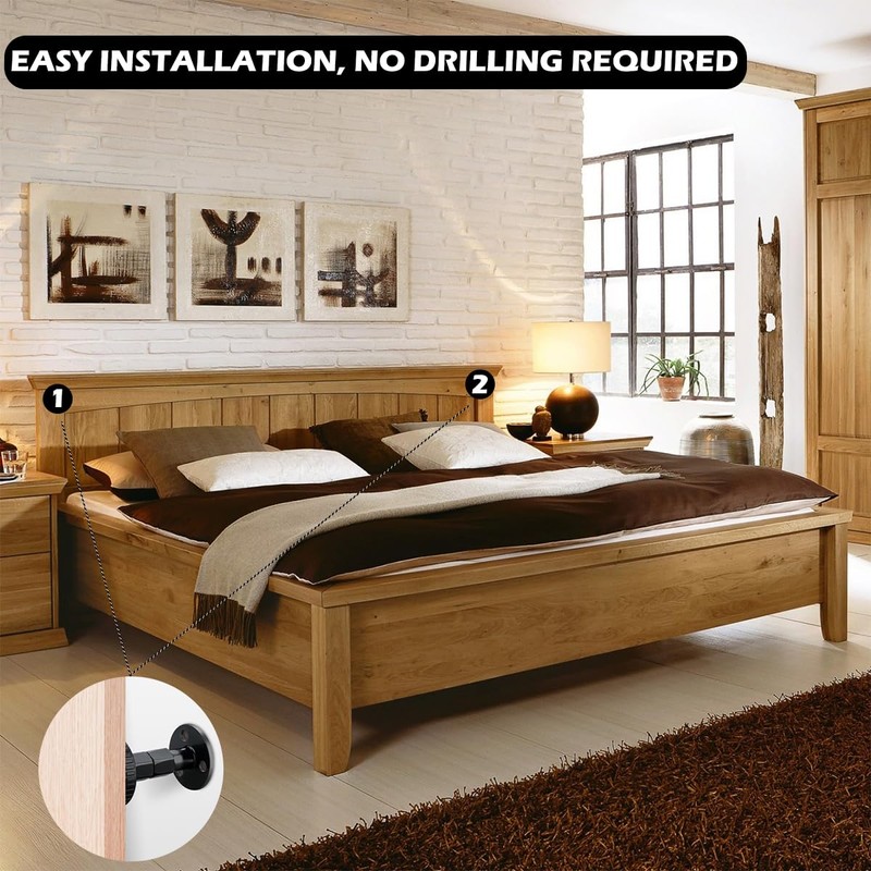 Pack of 4 Anti-Shake Bed Frames 26-60 mm, Adjustable Bed