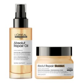 Kit L Oréal Absolut Repair Mask Golden+ Oil 2 Pz