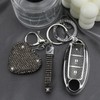 YIKECASE Key Fob Cover with Diamond Keychain, Car Key Holder