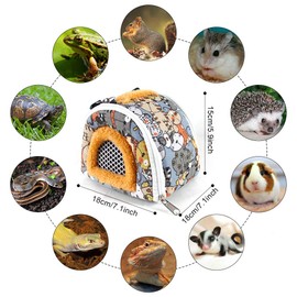 Hamster Guinea Pig Carrier Bag Breathable Small Animals Hedgehog Squirrel Chinchilla Sugar Glider Outdoor Travel Bag Zipper Portable Outgoing Bags