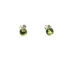 Round Green PERIDOT Sterling Silver 925 Stud Earrings - 5