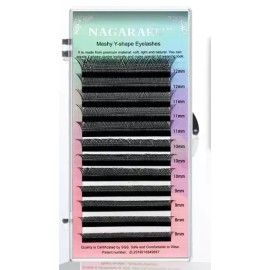 Extensiones de pestañas Nagaraku YY color negro con curvatura de tipo D x unidad