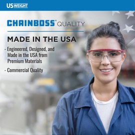 US Weight (Made in USA) 2" x 100' (5 Pack - 500’ Total) Red Plastic Safety Chain ft. SunShield UV Resistant Technology