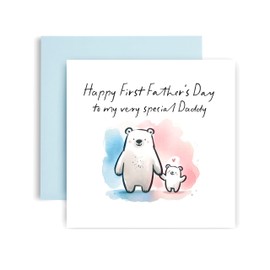 Huxters 1st Father's Day Card for Daddy Dad Him Men - Daddy Special card from Daughter Son - 14.8cm