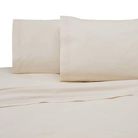Martex Cotton Rich Pillowcase Pair - Brushed Cotton Blend, Super Soft Finish, Wrinkle Resistant, Quick Drying, Bedroom, Guest Room - 2-Piece King Pillowcase Pair, Ivory