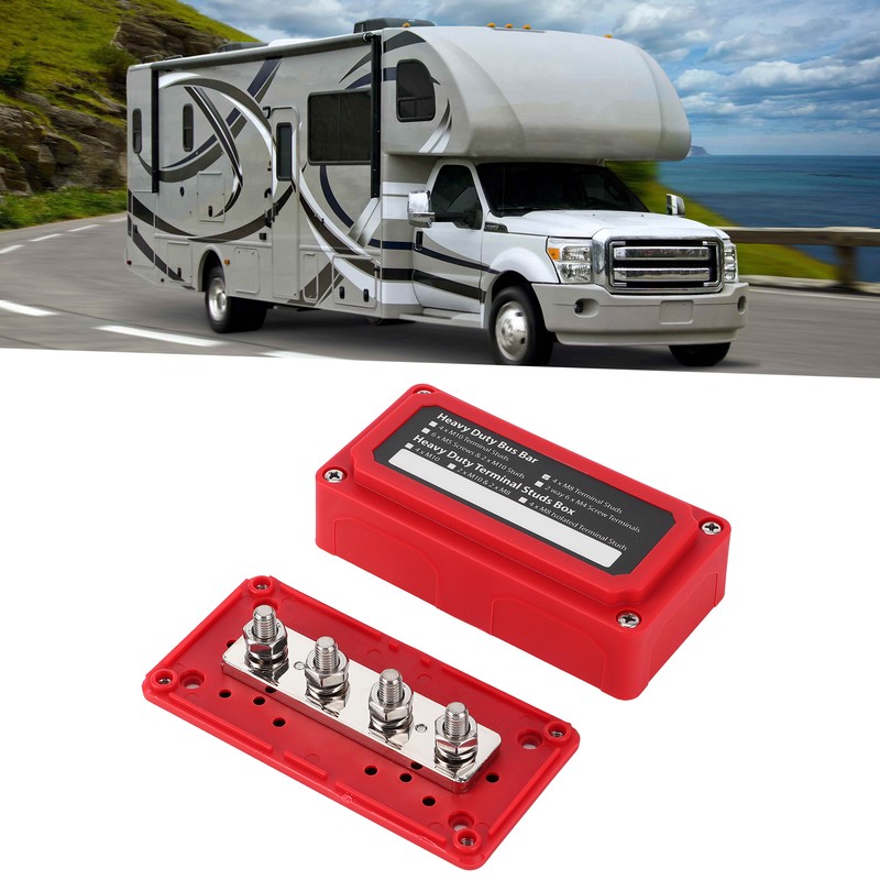 300A Bus Bar Power Distribution Box 48V DC 4 Studs