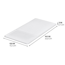 iDesign The Sarah Tanno Collection Heat-Resistant Silicone Mat for Cosmetic Drawer Organizers, White