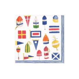 Caspari Nantucket Paper Cocktail Napkins - 20 Per Box - 4 Packages