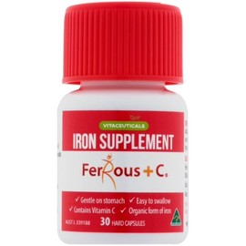Vitaceuticals Buy Vitaceuticals Ferrous Plus C Iron Supplement 30 Capsules Online