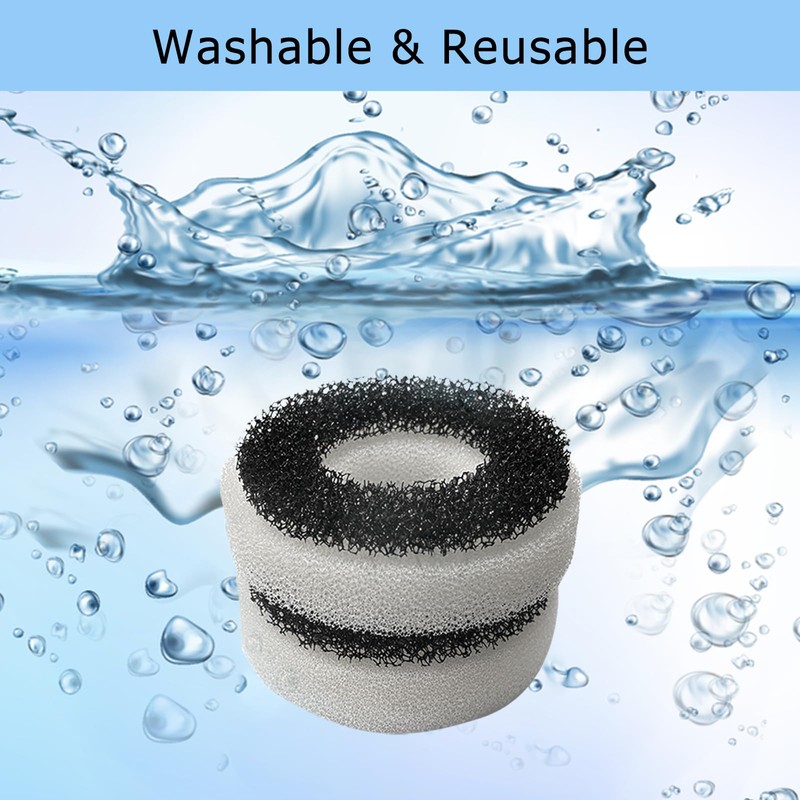 Aolleteau Compatible Foam and Carbon Rings Replacement for Biorb Filter