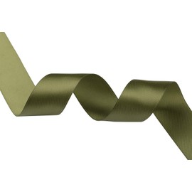 AVANAVA Cinta de satén de doble cara de 2,54 cm de ancho – 50 yardas (012plateado), 570-Moss, 1