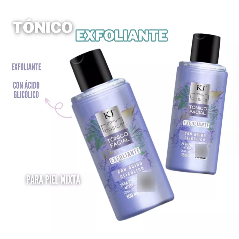 KJ Tonico Facial Exfoliante Para Rostro Con Acido Glicolico Kj