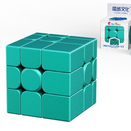 CuberShop Moyu Mirror Cube V2 3x3x3 Speed Cube Green, 2025 New Funny Variant of 3x3 Speed Cube, Affordable Moyu Puzzle, Irregular Brain Teasing Magic Cube (Bright Standard)
