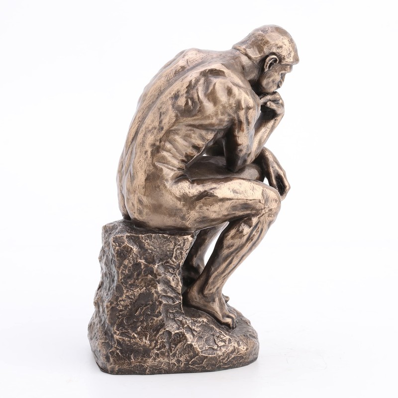 Veronese Design 8" Rodin The Thinker Cast Resin Statue Bronze