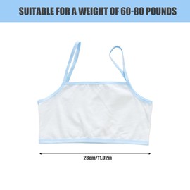Sports Bra, 4 pcs Girls Bras, Training Bra, Seamless Sports Bra, Crop Top Bra, Training Cotton White Teen Bra, Lightweight Seamless Kids Sports Bra, for Girls 8-12 Years, Multi-color, M