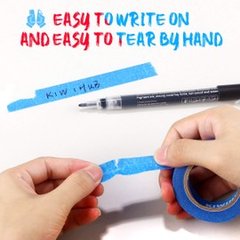 KIWIHUB Colored Masking Tape, Colored Painters Tape Colorful Craft Tape for Kids, Labeling, Arts, Crafts, Coding, School Projects, Party Decorations, 6 Rolls, 0.59 Inch Wide x 13 Yards Long