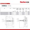 fischer Universal Plug UX 50 Plugs, 10x60 cm, Gray