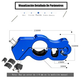 Candado Universal para Manillar de Motocicleta,Adecuado para Bicicleta/Scooter/ATV/Motocicleta, etc.Cerradura contra Robo para Manillar de Motocicleta de aleación de Aluminio (Azul)