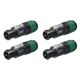 4 NEUTRIK NL4FXX-W-S 4-Pole SPEAKON Locking Cable Mount Connector, Replaces The Now Discontinued NL4FX