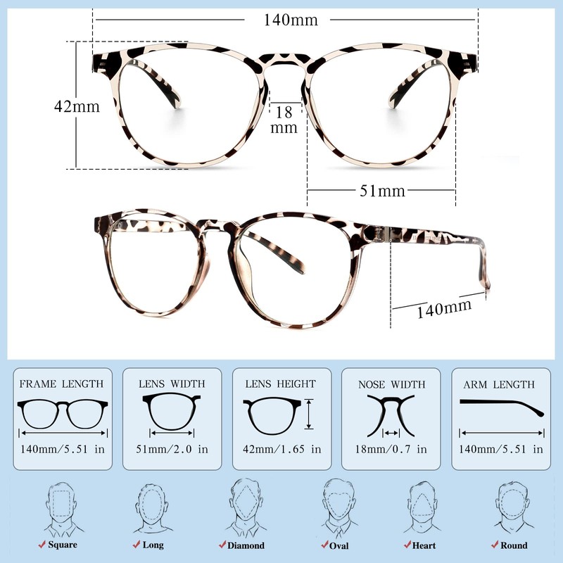 BOSSWIN Blue Light Blocking Glasses for women/men - 4Pack Computer