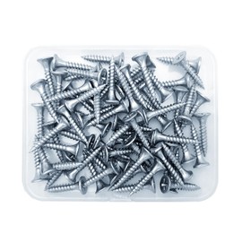 ELOOGAA 65pcs 3/4 inch Galvanized Wood Screws,Wood Screws for Drywall,Phillips Drive Self Tapping Dry Wall Screws