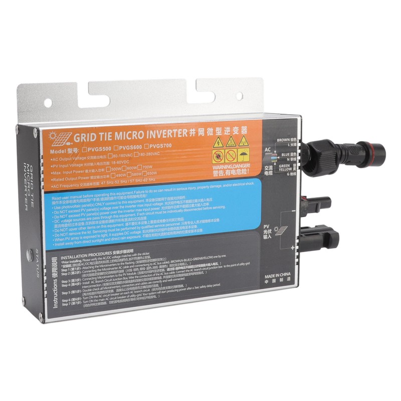 Solar Inverter Micro Aluminium Alloy IP55 Protection Grid Tie Inverter