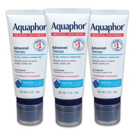 Aquaphor Healing Ointment With Touch-Free Applicator For Dry Chapped Skin, Use After Hand Washing for Dry Hands - 3 oz,- Pack of 3