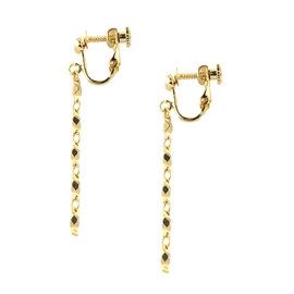 チェーン イヤリング 【お肌に優しいニッケルフリー】 ゴールド (e0239-G)